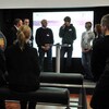didacta Hannover (10. bis 14. Februar) Diskussionsrunde mit Schülern und Lehrern auf dem Stand des BMBF in Halle 15